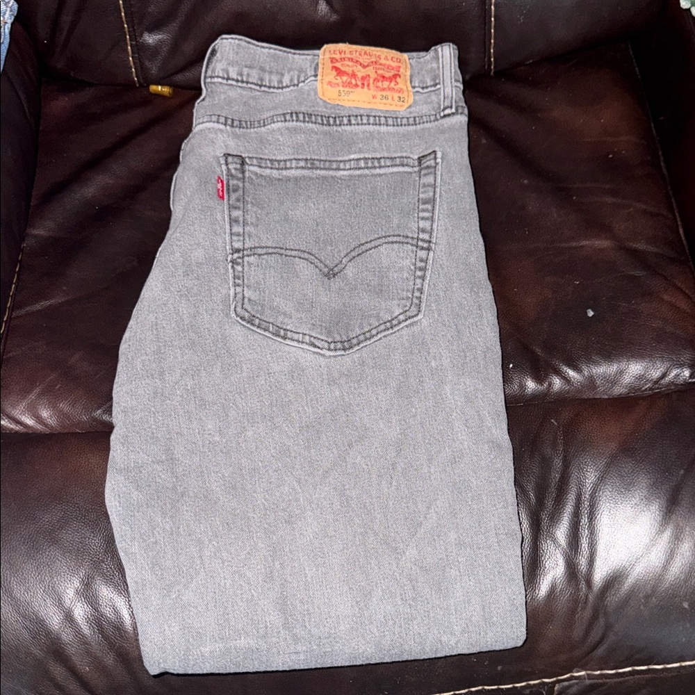 Levi's Men's Classic Gray Straight Jeans
